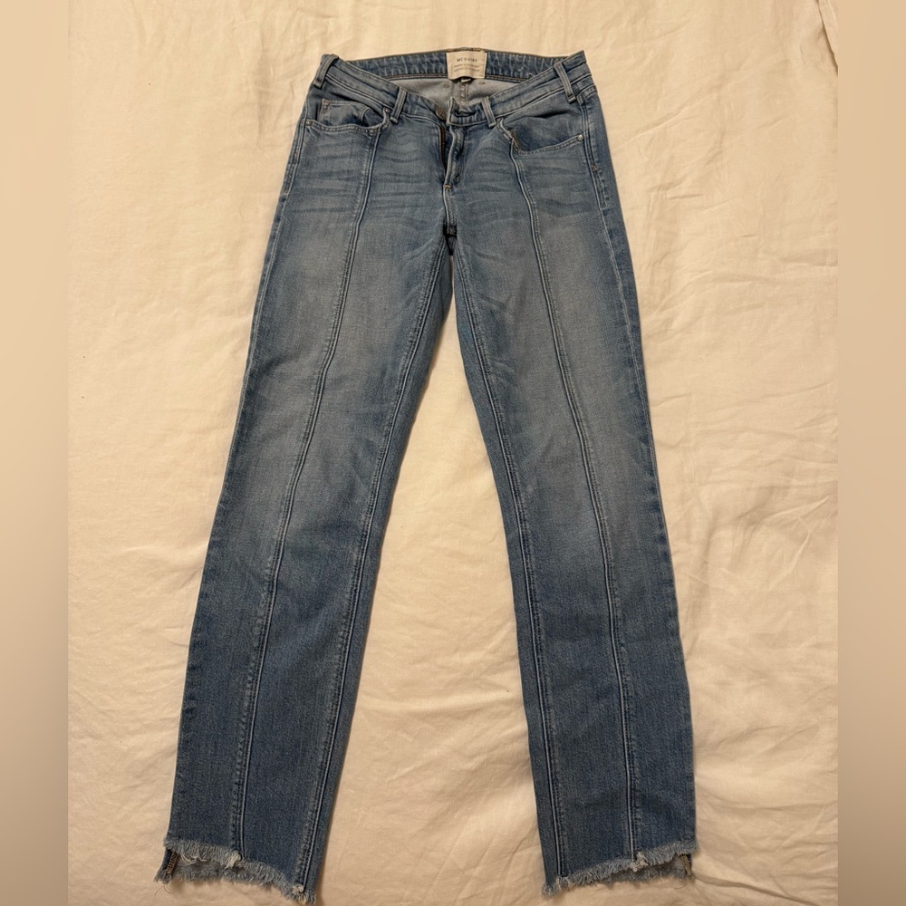 MCGUIRE Light Wash Raw Hem Jeans